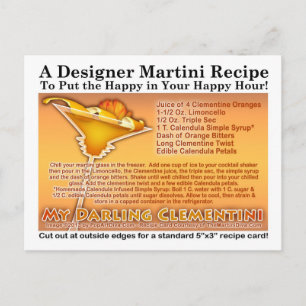Mijn lieveling Clementini Martini Recept Briefkaar Briefkaart