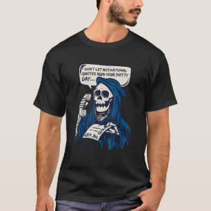 Mijn lijst met afgeklepte skeleton Grim Reaper T-shirt
