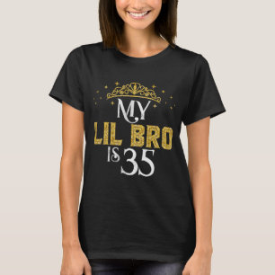Mijn LIL BRO is 35 jaar oud 1988 35e verjaardag T-shirt