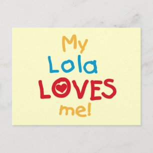 Mijn Lola houdt van me T-shirts en cadeautjes Briefkaart