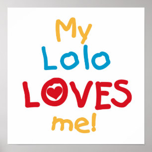 Mijn Lolo houdt van me T-shirts en Giften Poster
