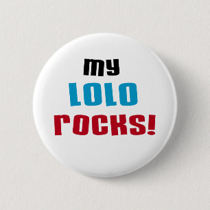 Mijn Lolo Rocks T-shirts en geschenken Ronde Button 5,7 Cm