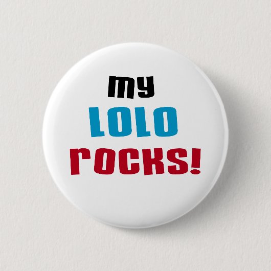 Mijn Lolo Rocks T-shirts en geschenken Ronde Button 5,7 Cm (Voorkant)