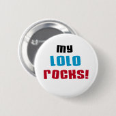 Mijn Lolo Rocks T-shirts en geschenken Ronde Button 5,7 Cm (Voorkant /achterkant)