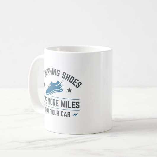 Mijn lopende schoenen hebben meer kilometers dan j koffiemok (Voorkant links)