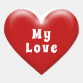 Mijn Love Red Heart Hart Sticker (Voorkant)