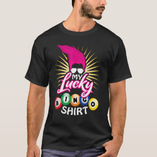 Mijn Lucky Bingo Roze Troll Haar Gok Bingo Spel T-shirt