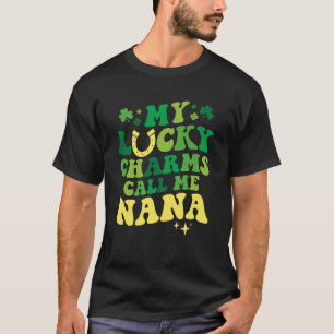Mijn Lucky Charms Noemen Me Nana Groovy St Patrick T-shirt