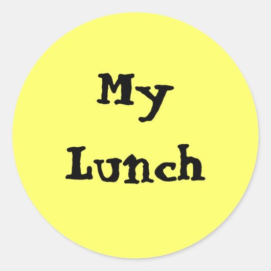 Mijn lunch ronde sticker (Voorkant)