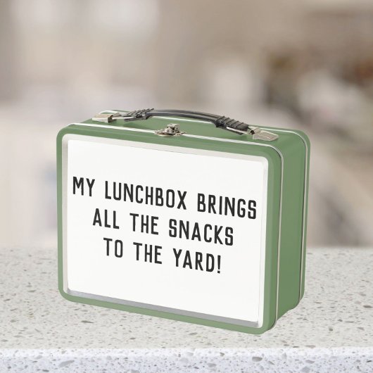 Mijn lunchbox brengt alle snacks naar de tuin