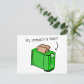 Mijn maag is toost briefkaart (Staand voorkant)