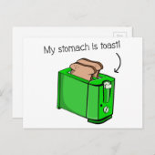 Mijn maag is toost briefkaart (Voorkant / Achterkant)