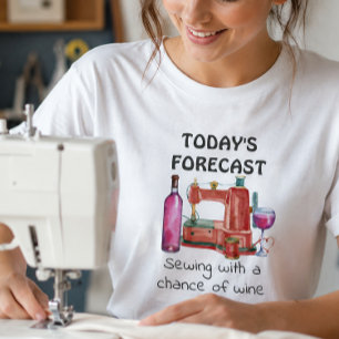 Mijn machine belt aan en ik moet grappig naaien t-shirt