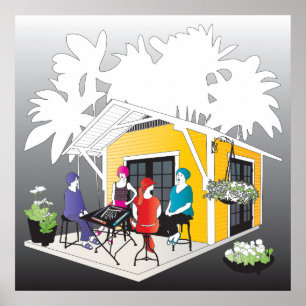 Mijn Mah Jongg Cottage Poster