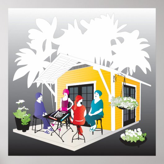 Mijn Mah Jongg Cottage Poster (Voorkant)