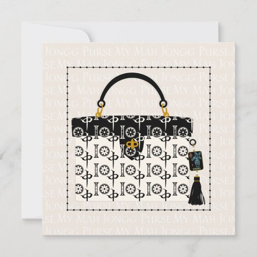 Mijn Mah Jongg Purse Flat Kaart (Voorkant)