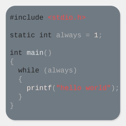 Mijn mainframe crashen vierkante sticker (Voorkant)