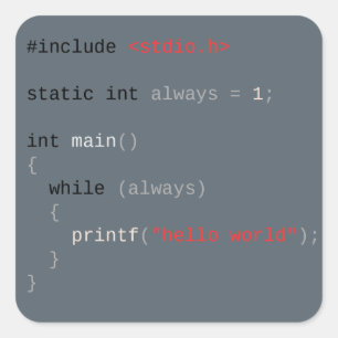 Mijn mainframe crashen vierkante sticker