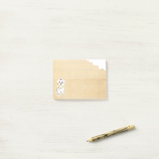 Mijn Maltese Ate my Homework Post-it® Notes (Op bureau)