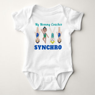 Mijn mama coaches Synchro Synchronized Swimmer Gir Romper