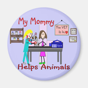 Mijn mama helpt dieren-veterinaire Kinder cadeaus Magneet