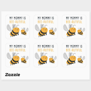 Mijn mama is een zielig Kind op moederdag. Vierkante Sticker