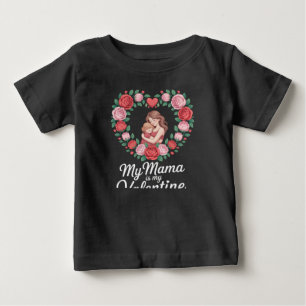 Mijn mama is mijn valentijnsbloemenkran illustrati