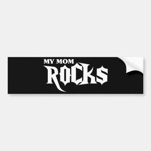 Mijn mama Rocks Bumpersticker (Voorkant)