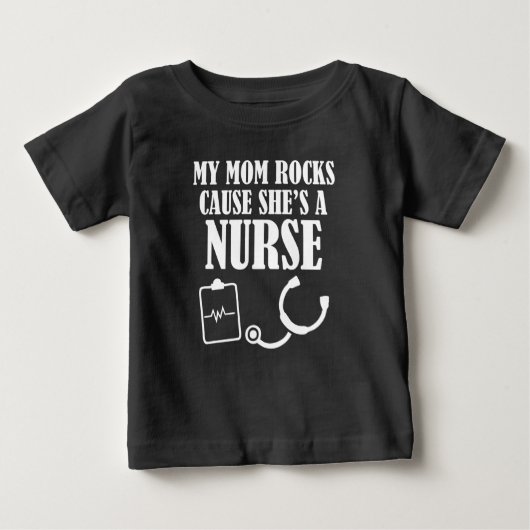 Mijn mama Rocks omdat ze een grappig baby shirt is (Voorkant)