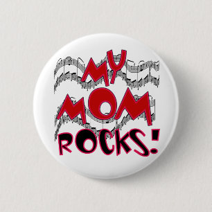 Mijn mama Rocks Ronde Button 5,7 Cm
