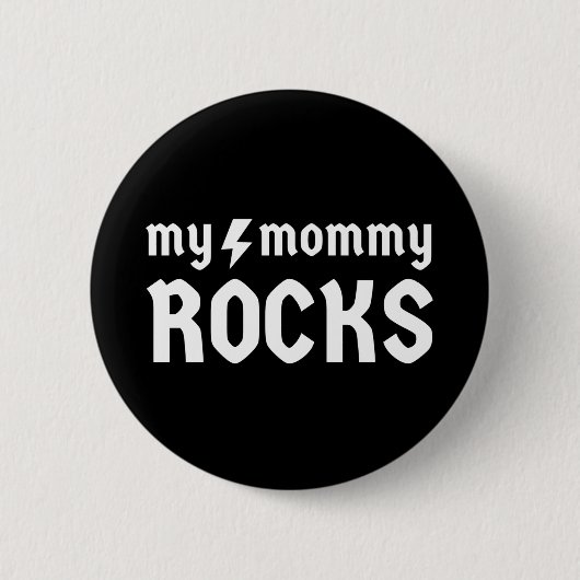 Mijn mama Rocks Ronde Button 5,7 Cm (Voorkant)