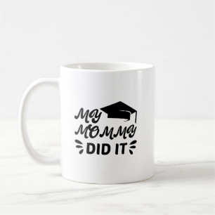 Mijn mammie deed het afstudeerdesign met roze ster koffiemok