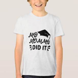 Mijn mammie deed het afstudeerdesign met roze ster Tri-Blend shirt