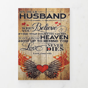 Mijn man Birthday Gift   Brief voor echtgenoot/ech Drieluik Aankondiging