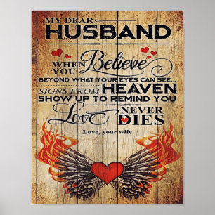 Mijn man Birthday Gift Brief voor echtgenoot/ech Poster