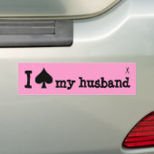 Mijn man... bumpersticker (Op auto)