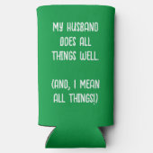 Mijn man doet alles goed. Groen en wit (Achterkant)