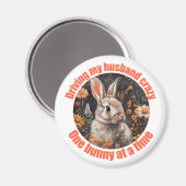 Mijn man gek konijn magneet (Voorkant / Achterkant)