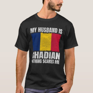 Mijn man is de Tsjadische vlag voor vrouw Tsjaad T T-shirt