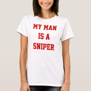 Mijn man is een sluipschutter t-shirt