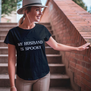 Mijn man is griezelig grappig Halloween T-shirt