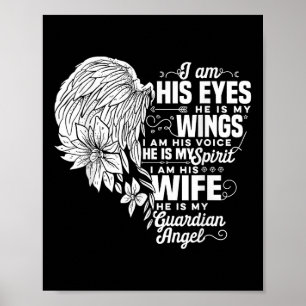 Mijn man is mijn beschermengel weduwe vrouw poster