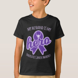 Mijn man is mijn held Pancreaskankerbewustzijn T-shirt