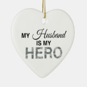 Mijn man is mijn Hero Digital Camouflage Keramisch Ornament (Rechts)
