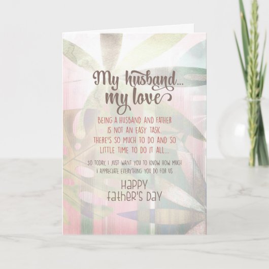 Mijn man, mijn liefde, Vaderdag Kaart (Voorkant)