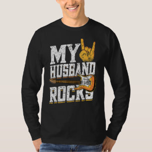 Mijn man Rocks Elektronische Rock Gitaar T-shirt
