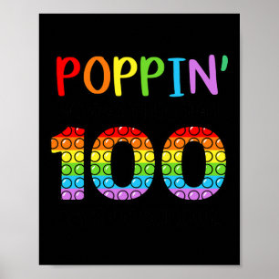 Mijn manier door 100 dagen school Pop It Jongen Me Poster