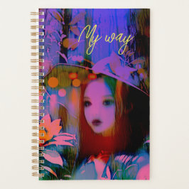 Mijn manier, een mooie vrouw abstract planner