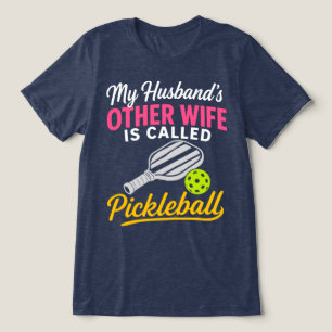 Mijn Mans Andere Vrouw Heet Pickleball Grappig Tri-Blend Shirt
