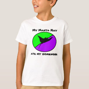 Mijn Manta Ray heeft mijn huiswerk gegeten T-shirt